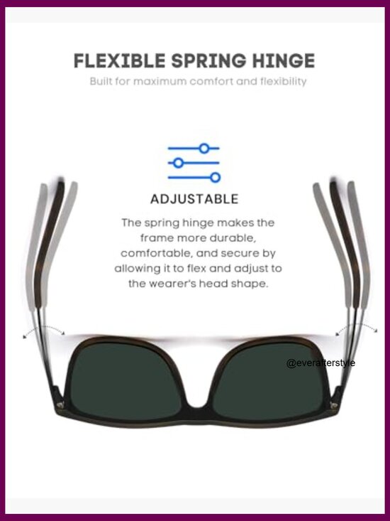 TR90 Frame Polarized Square Sunglasses for Large Heads UV400 Protection main image 6